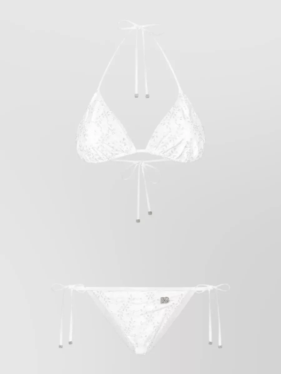 Dolce&Gabbana broderie anglaise triangle bikini