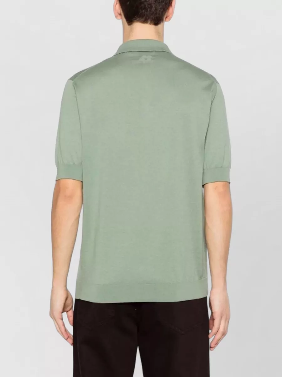 Lardini Mens Polo Shirt Short Sleeves Buttoned Collar