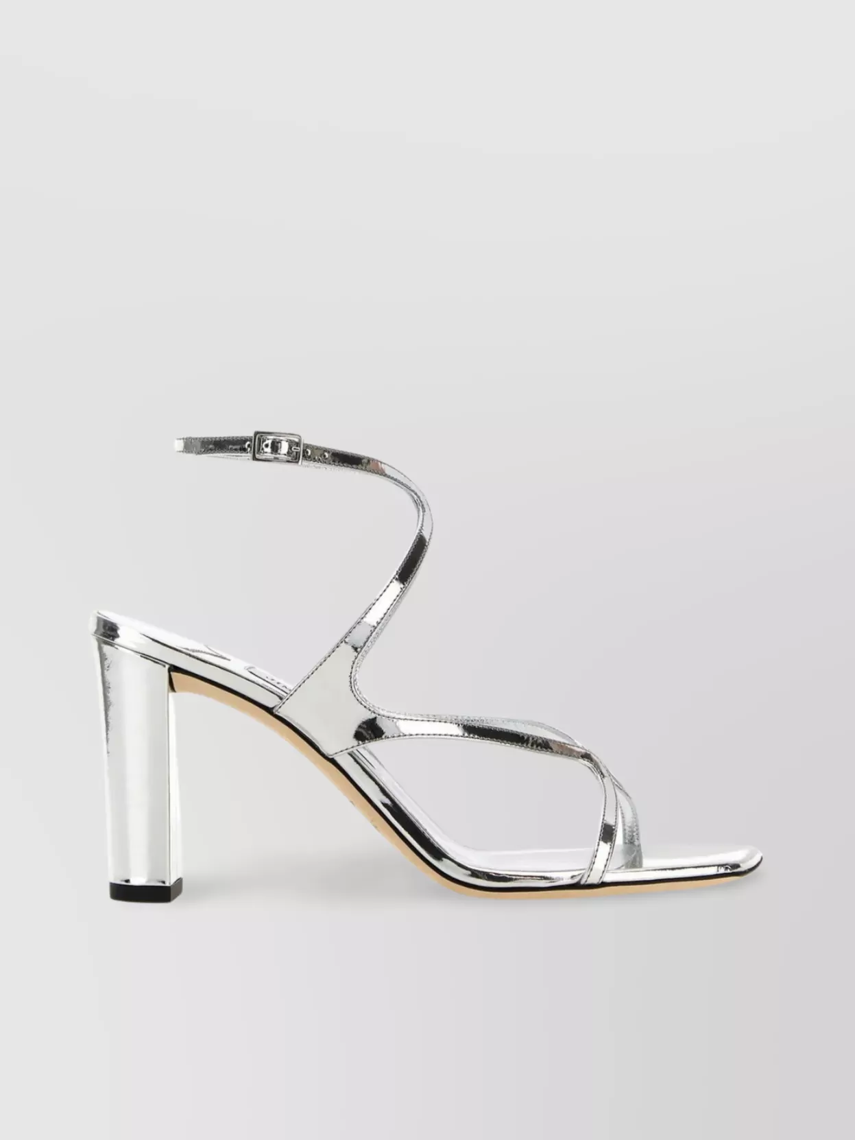 Shop Jimmy Choo Azie 85 Leather Sandals In White