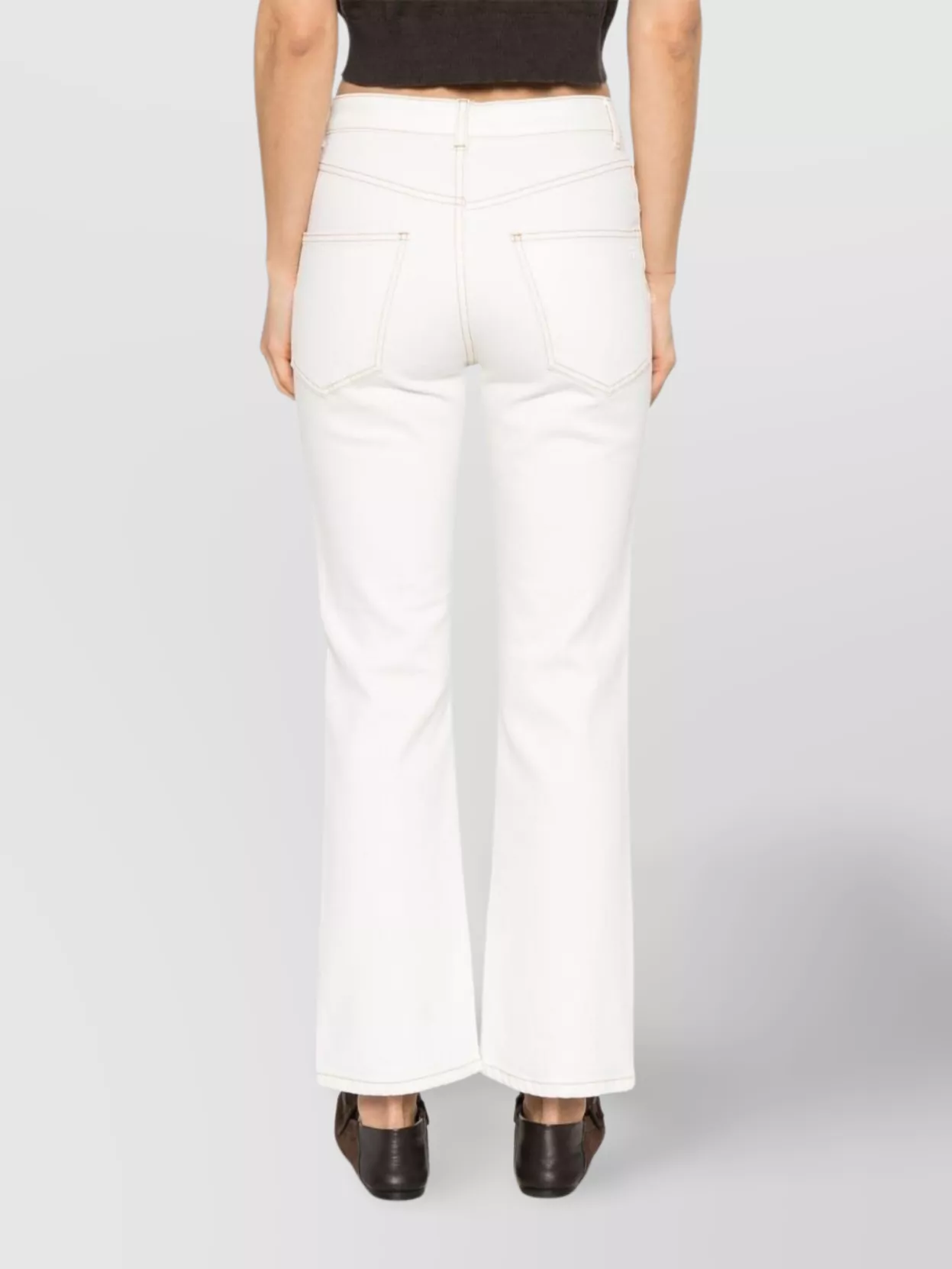 Shop Tory Burch Flared Leg Denim Jeans