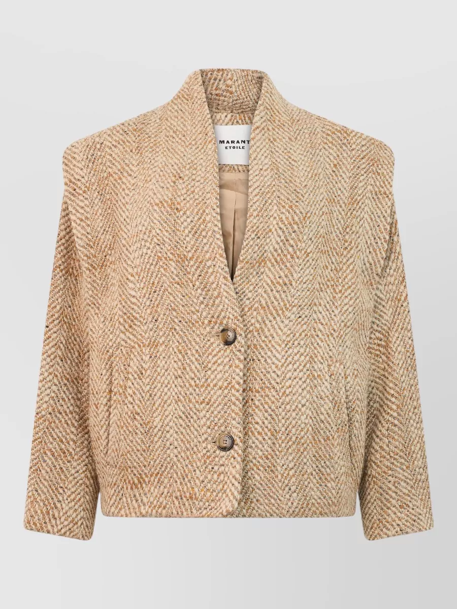Isabel Marant Etoile Silk-blend cropped single-breasted coat
