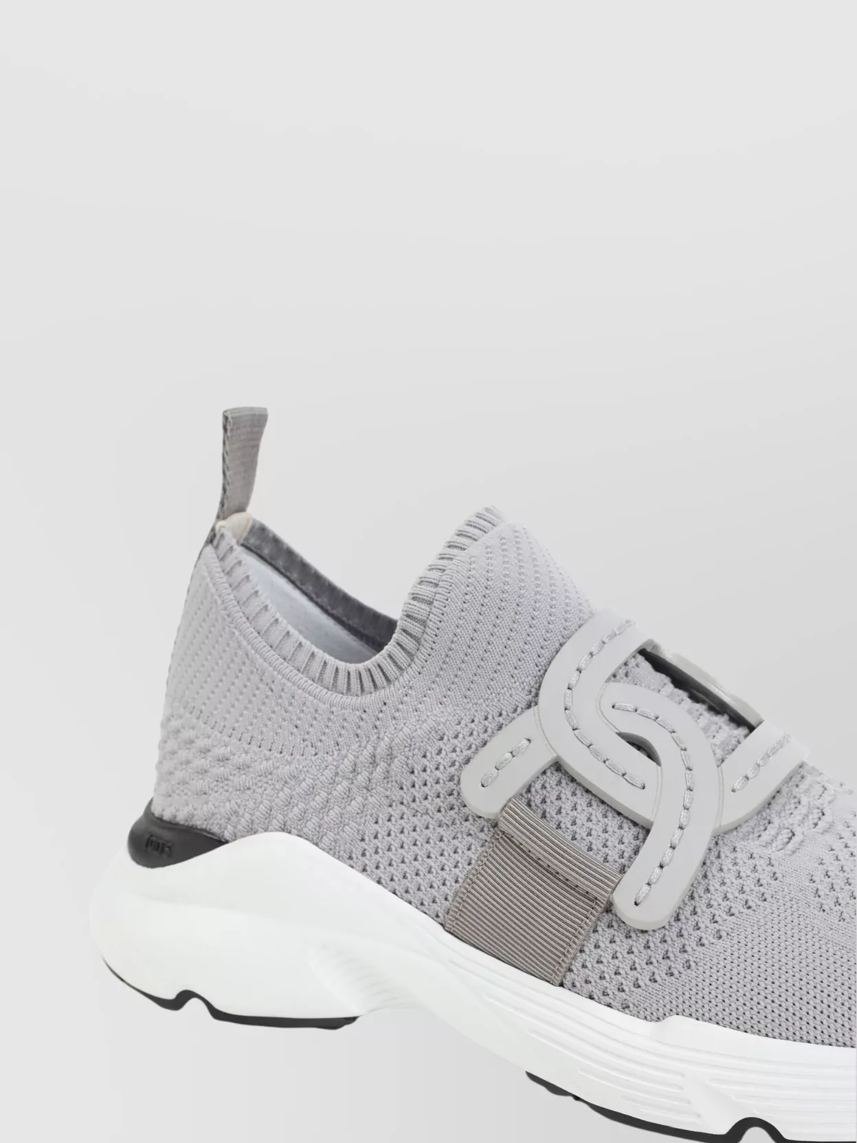 Tod's Grey Knit Sneakers Rubber Sole