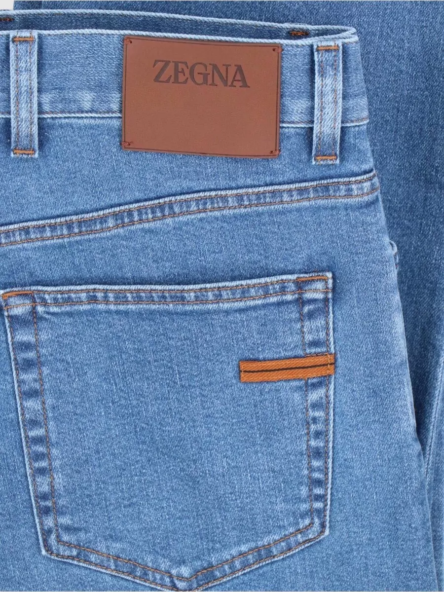 Zegna Denim High-Rise Straight-Leg Jeans