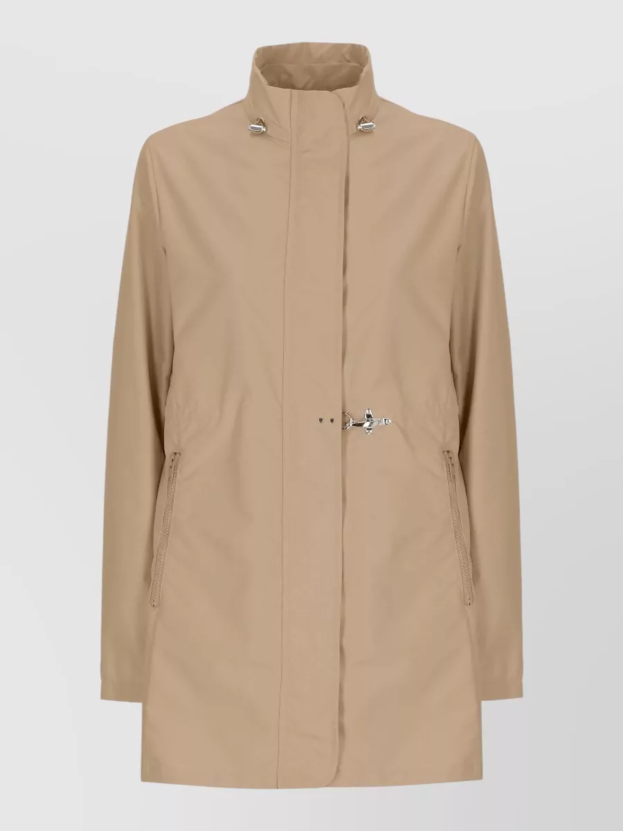 Fay waterproof high neck long sleeve short jacket