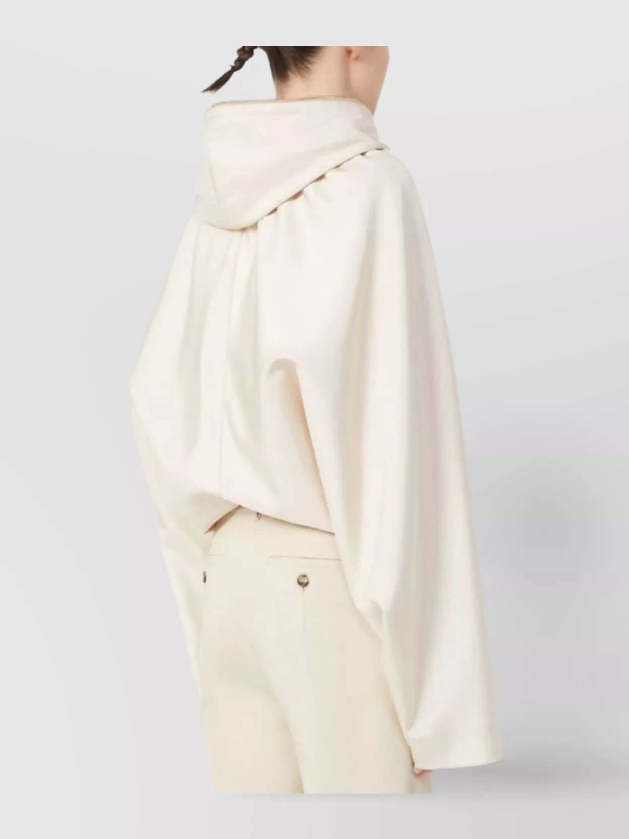 Sportmax Silk Kimono Jacket With Hood And Pockets