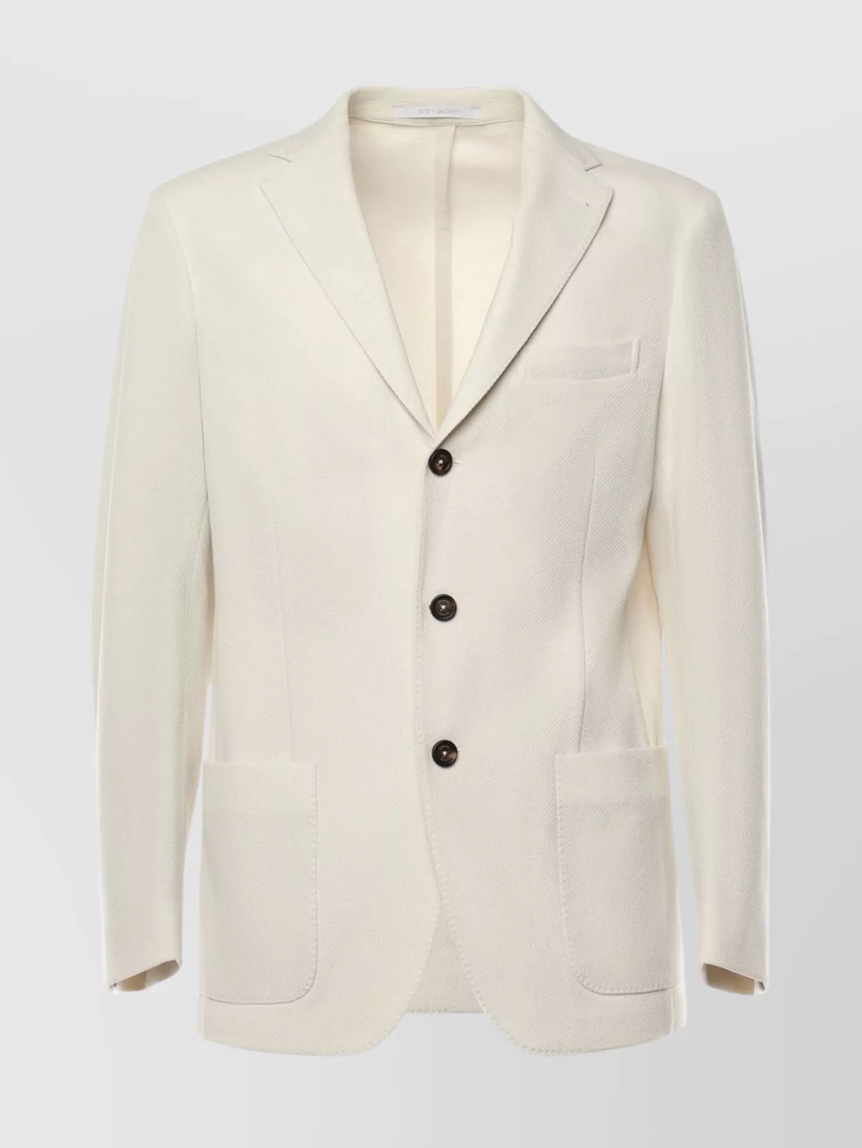 ELEVENTY SAND SINGLE-BREASTED NOTCH LAPEL JACKET WITH POCKETS