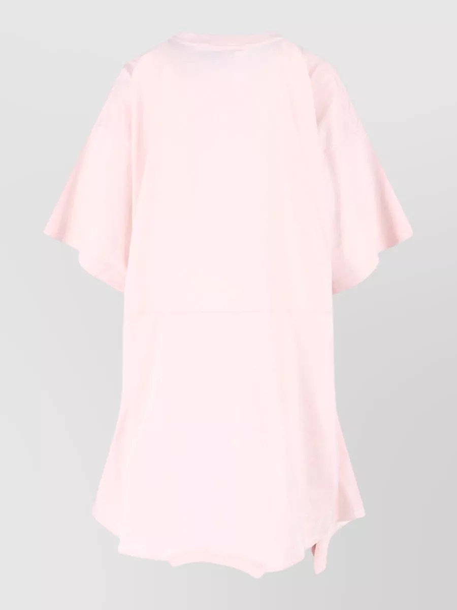 Mm6 Maison Margiela Cotton Knee-Length Short-Sleeve T-Shirt Dress