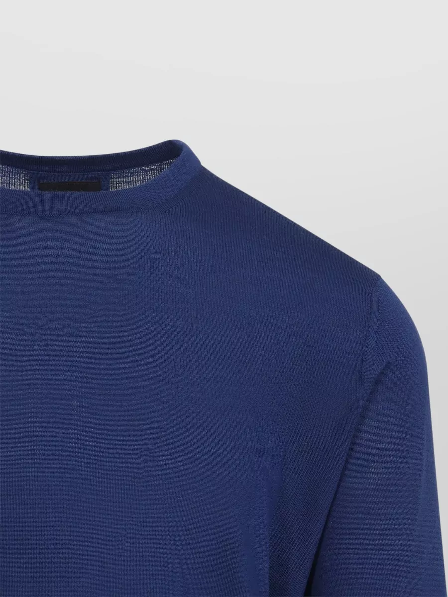 Giorgio Armani Crew Neck Virgin Wool Knit Sweater