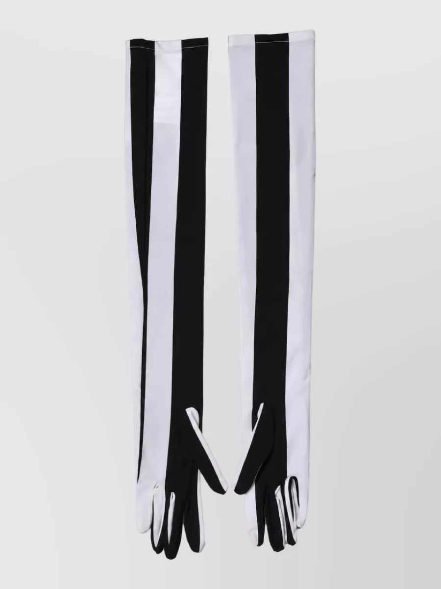 Dolce&Gabbana Striped Elbow-Length Gloves