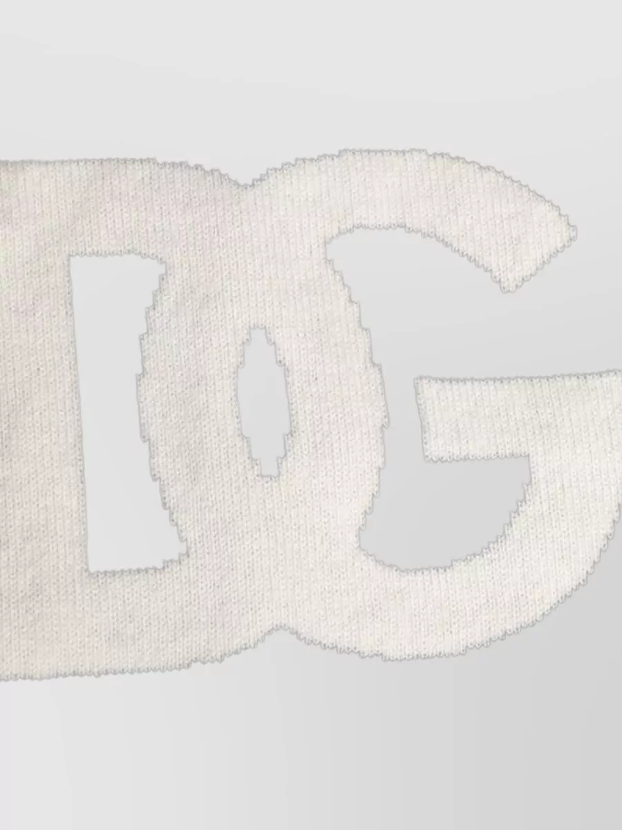 Dolce&Gabbana Cashmere Knitted Logo Scarf
