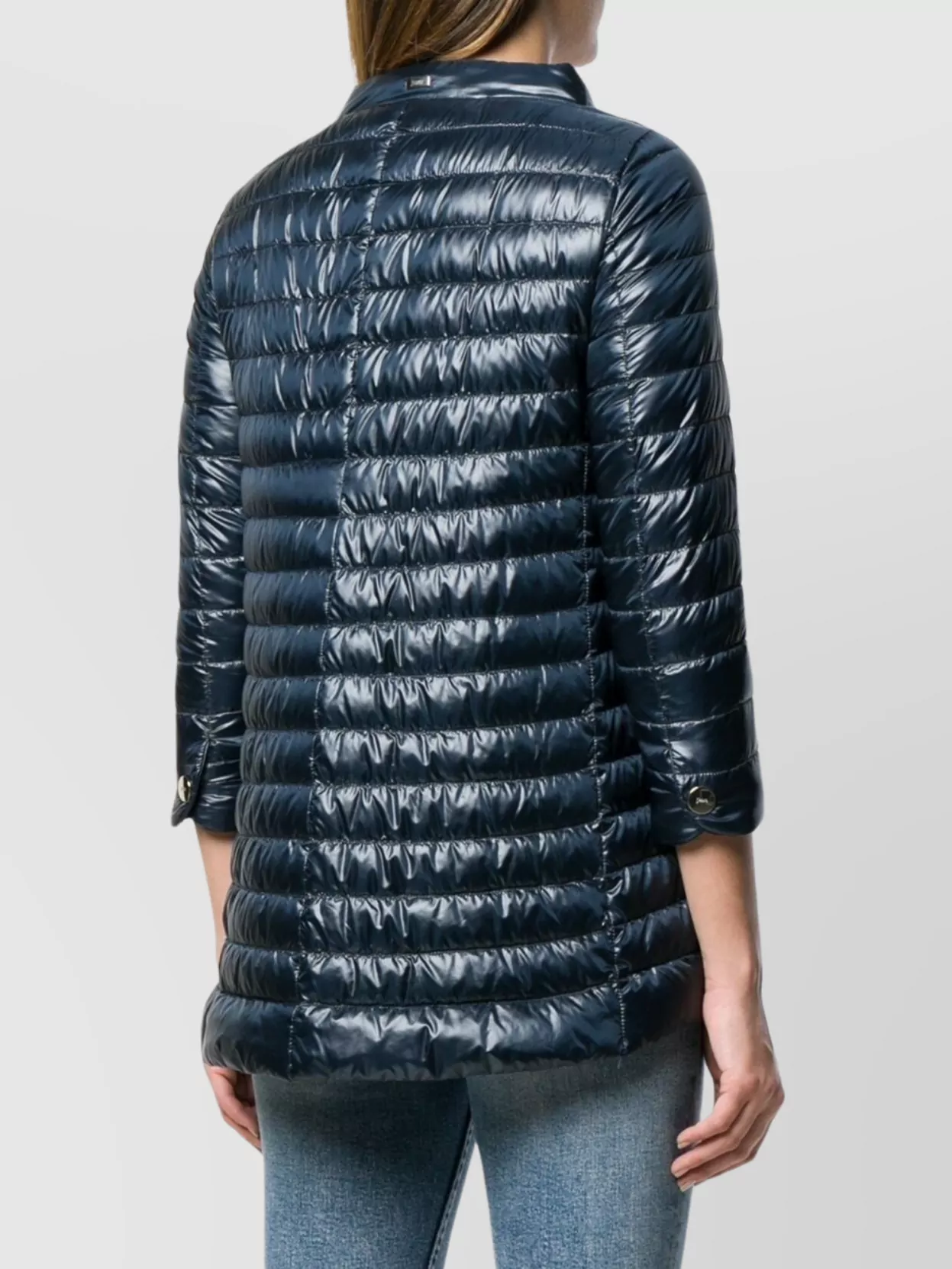 Herno A-Line Quilted Down Jacket With Funnel Neck
