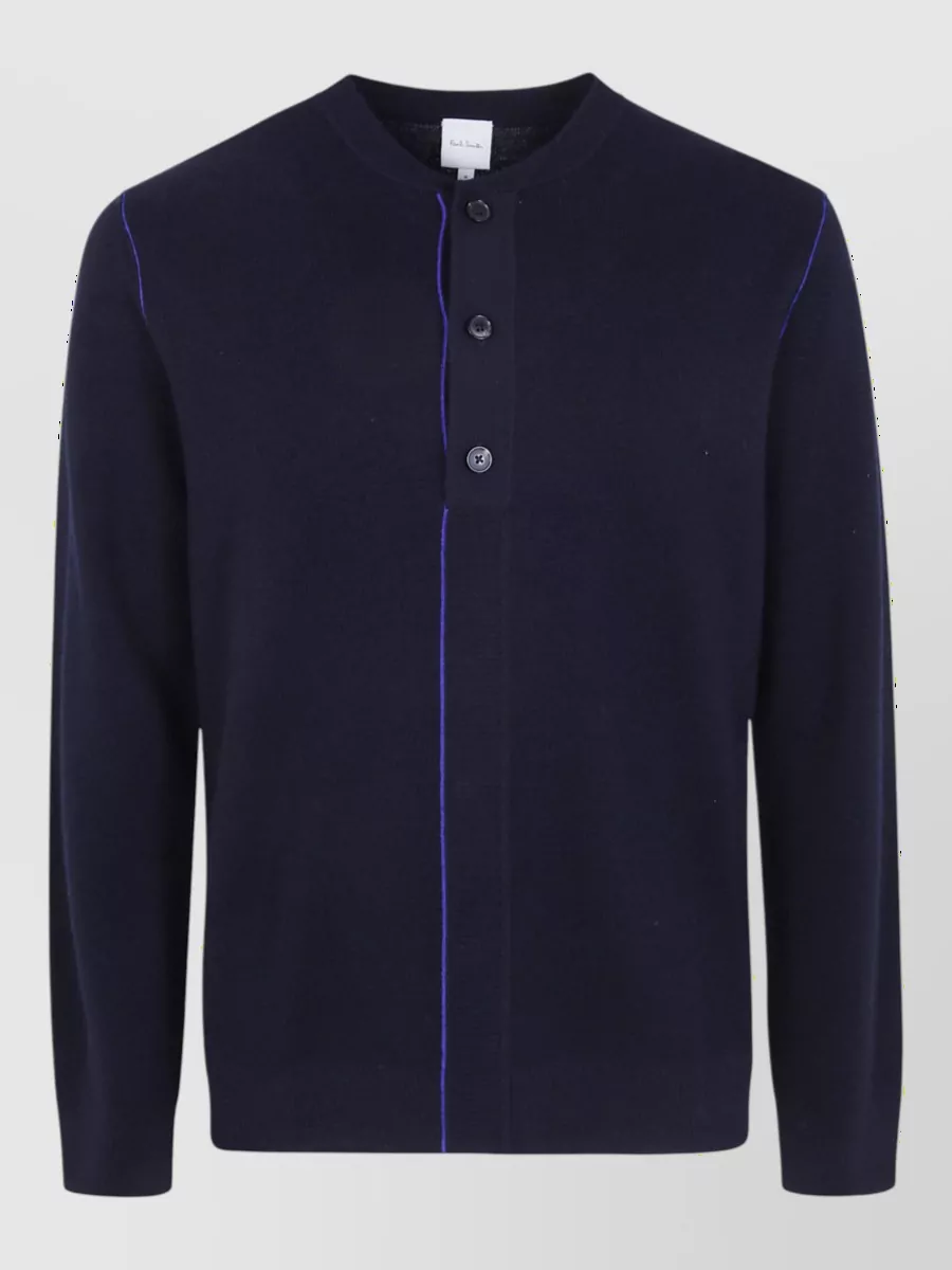 Paul Smith Merino Wool Henley Neck Tank Top