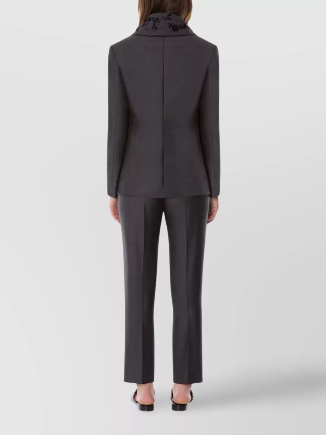 Alberta Ferretti Tailored Blazer Embellished Lapel