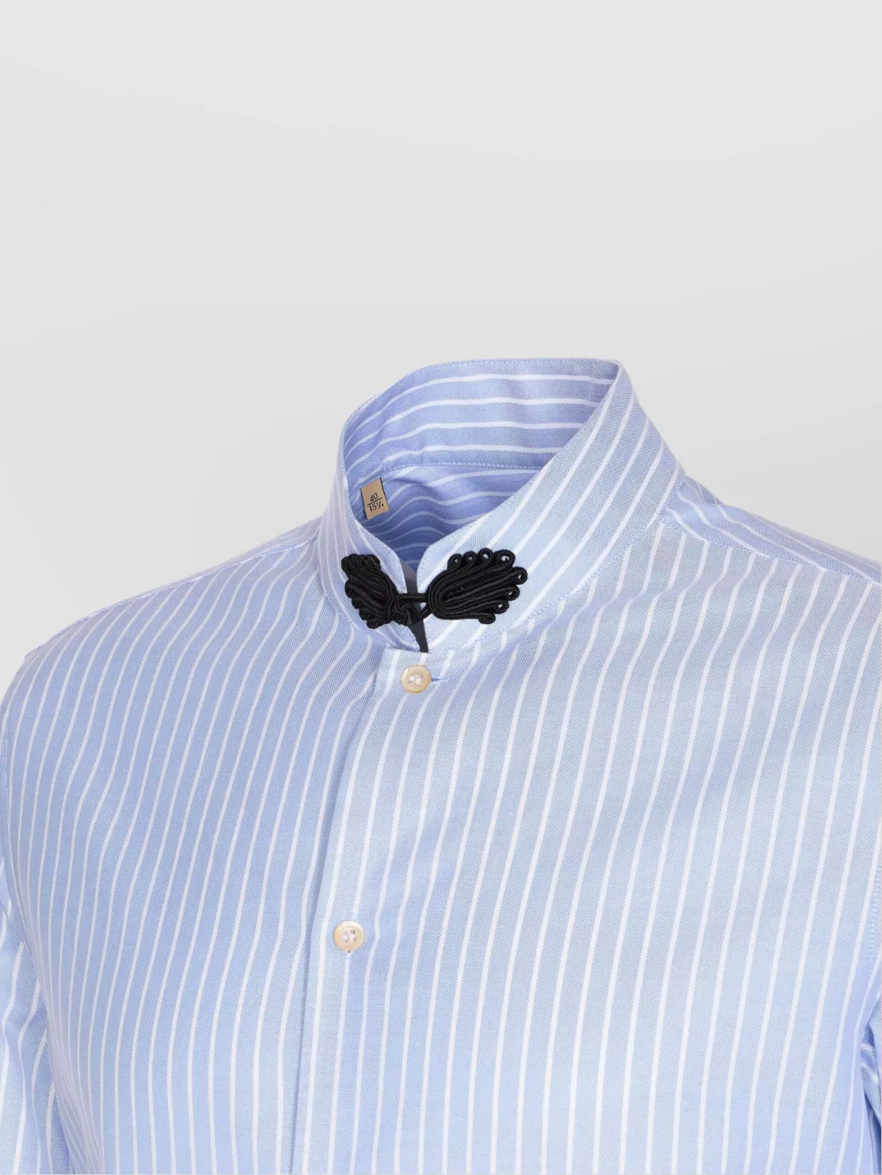 Valentino Garavani Striped Pattern Shirt Collar Detail