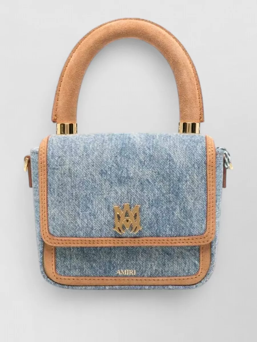 Amiri denim micro tote bag
