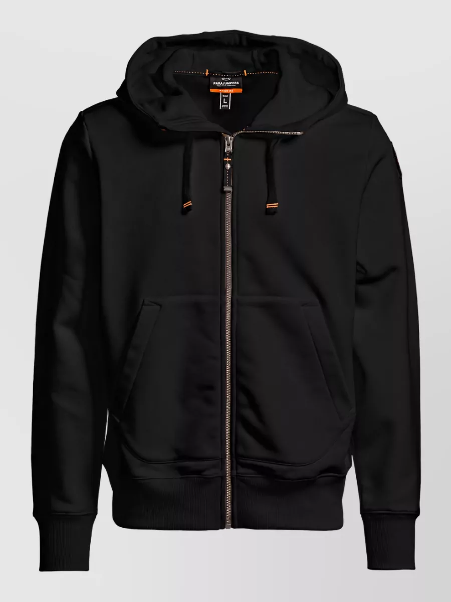 Parajumpers ribbed cotton hooded zip jacket