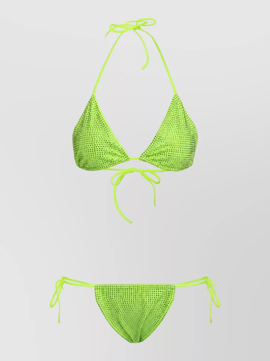 Santa Brands rhinestone triangle bikini set