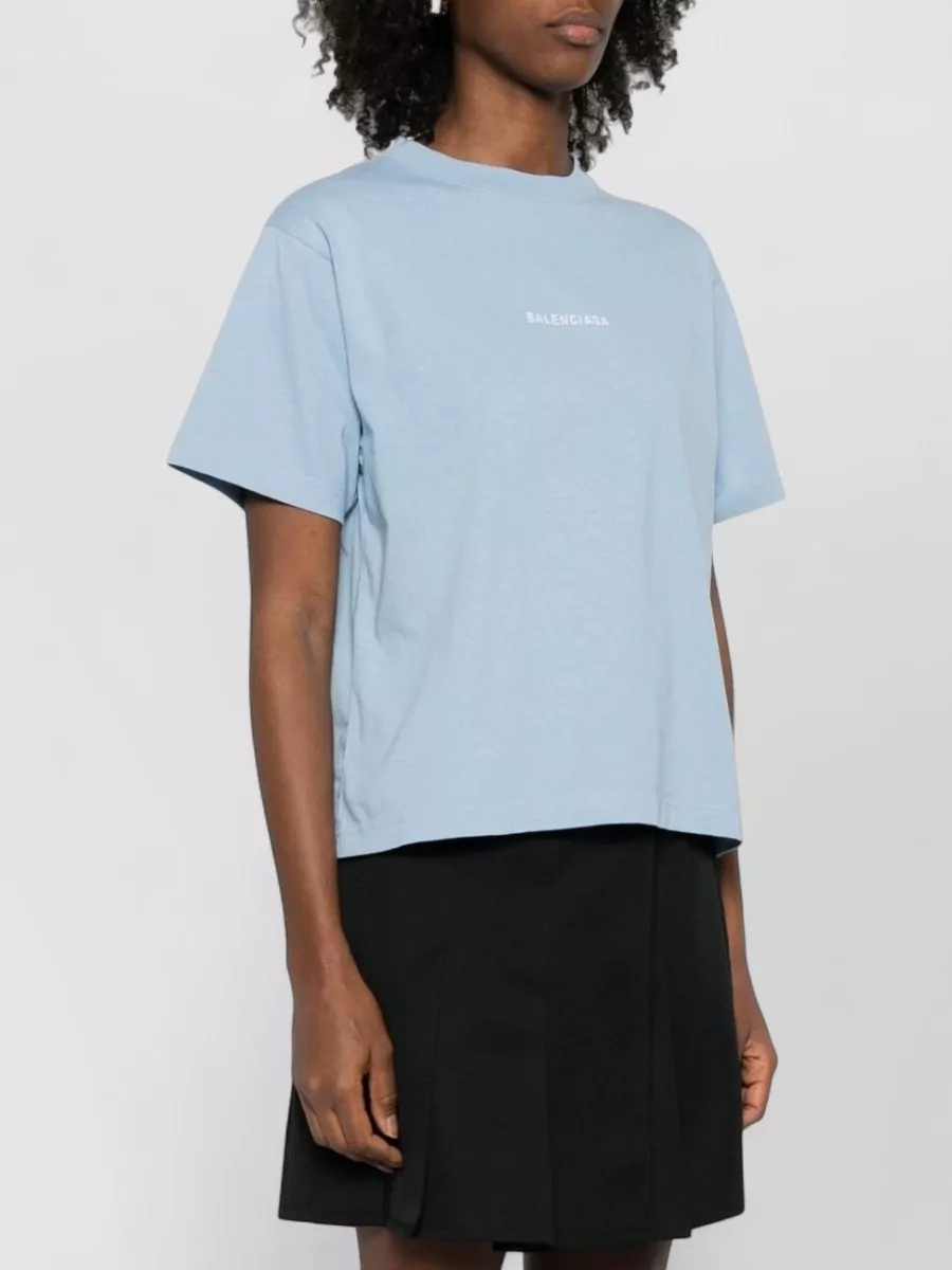 Balenciaga Short Sleeve Top Crew Neck Design