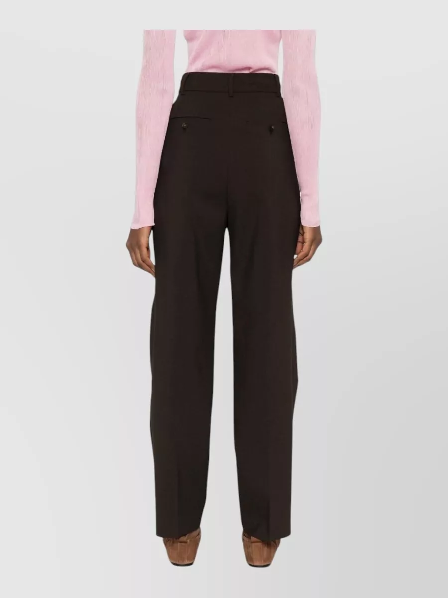 The Frankie Shop Pleated Straight-Leg Suit Trousers