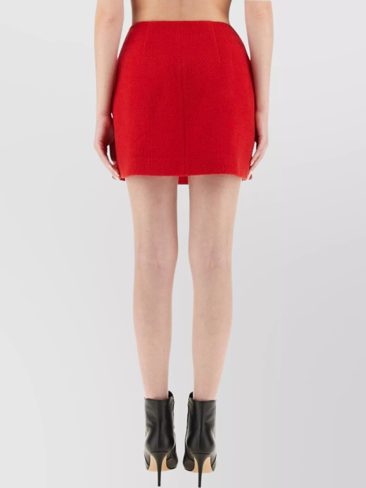 Balmain High Waist A-Line Skirt With Button Detailing