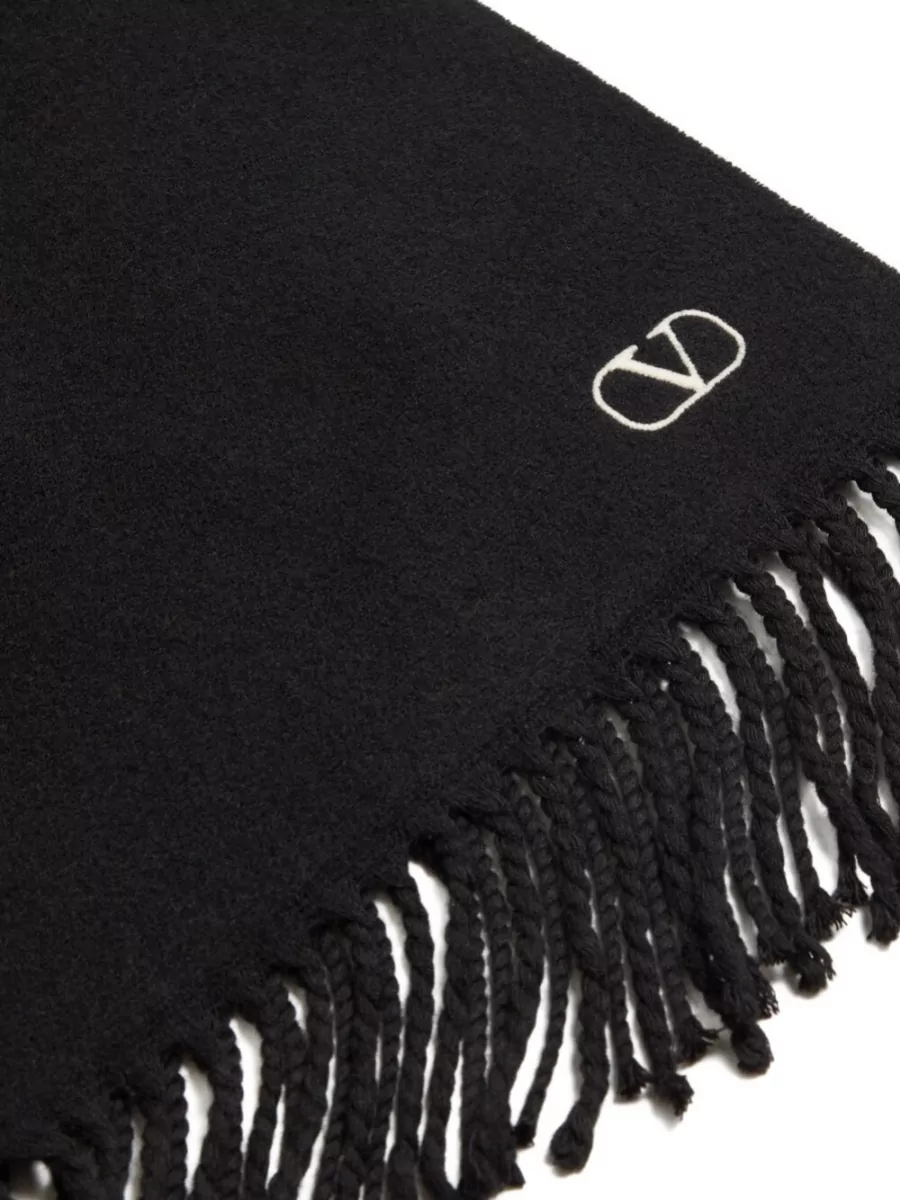 Valentino Garavani Cashmere Fringed Scarf