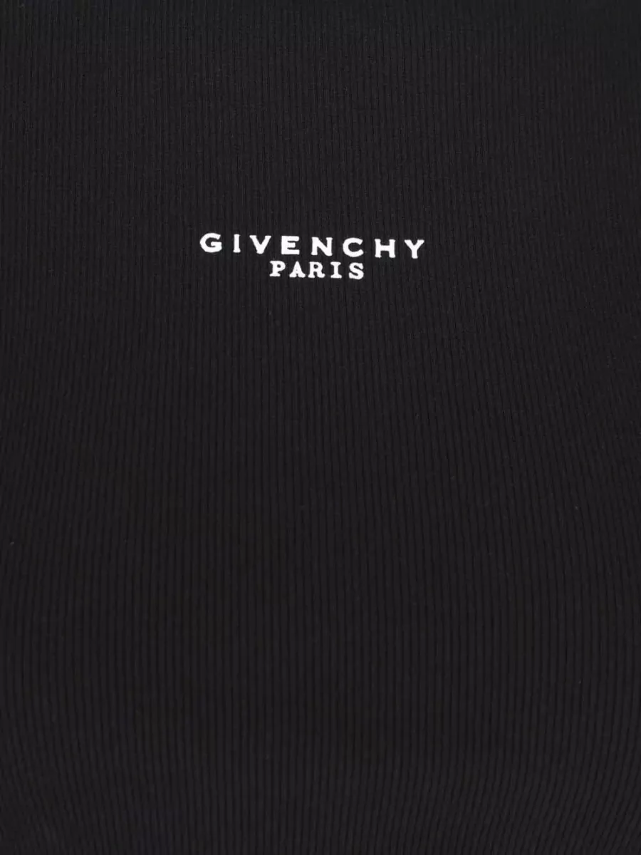 Givenchy Ribbed Crewneck Cropped Tank Stretch Jersey