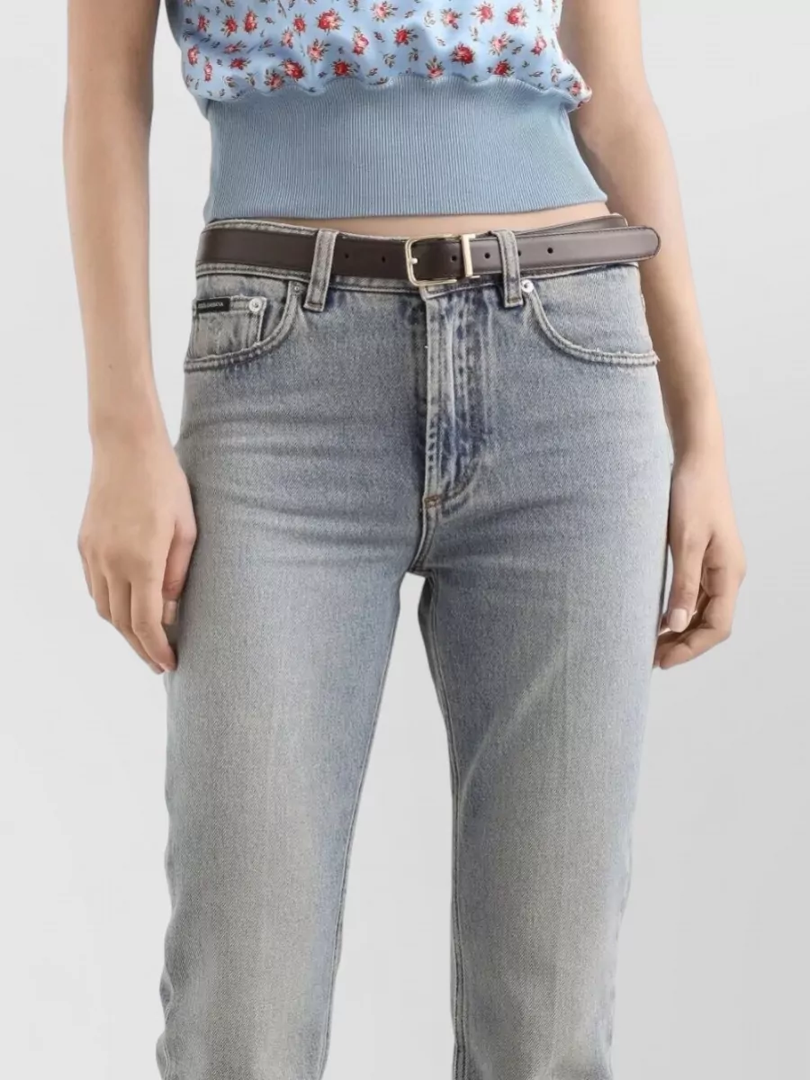 Dolce&Gabbana Cotton Low-Rise Straight-Leg Jeans