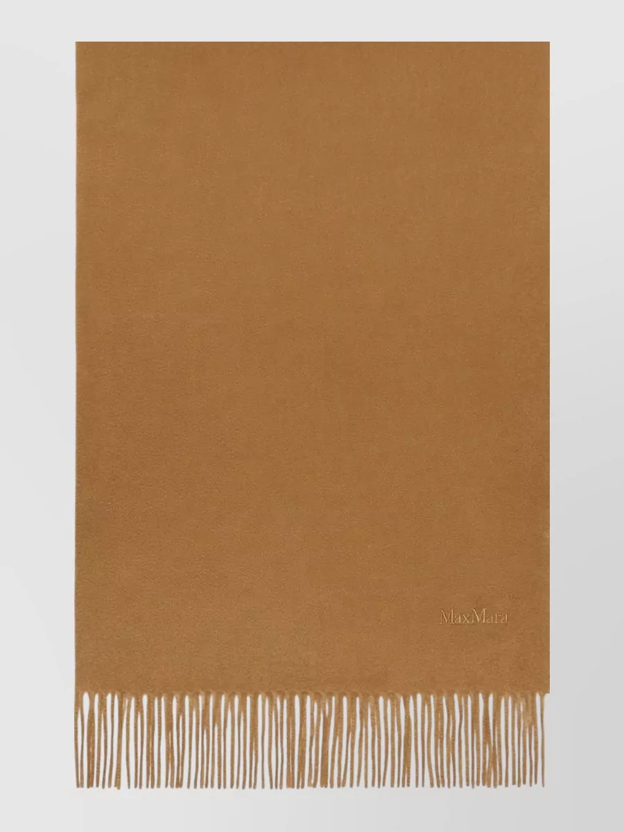 Max Mara cashmere fringed scarf