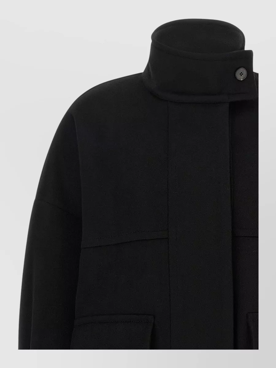 Alberto Biani Wool Oversized Bomber Jacket