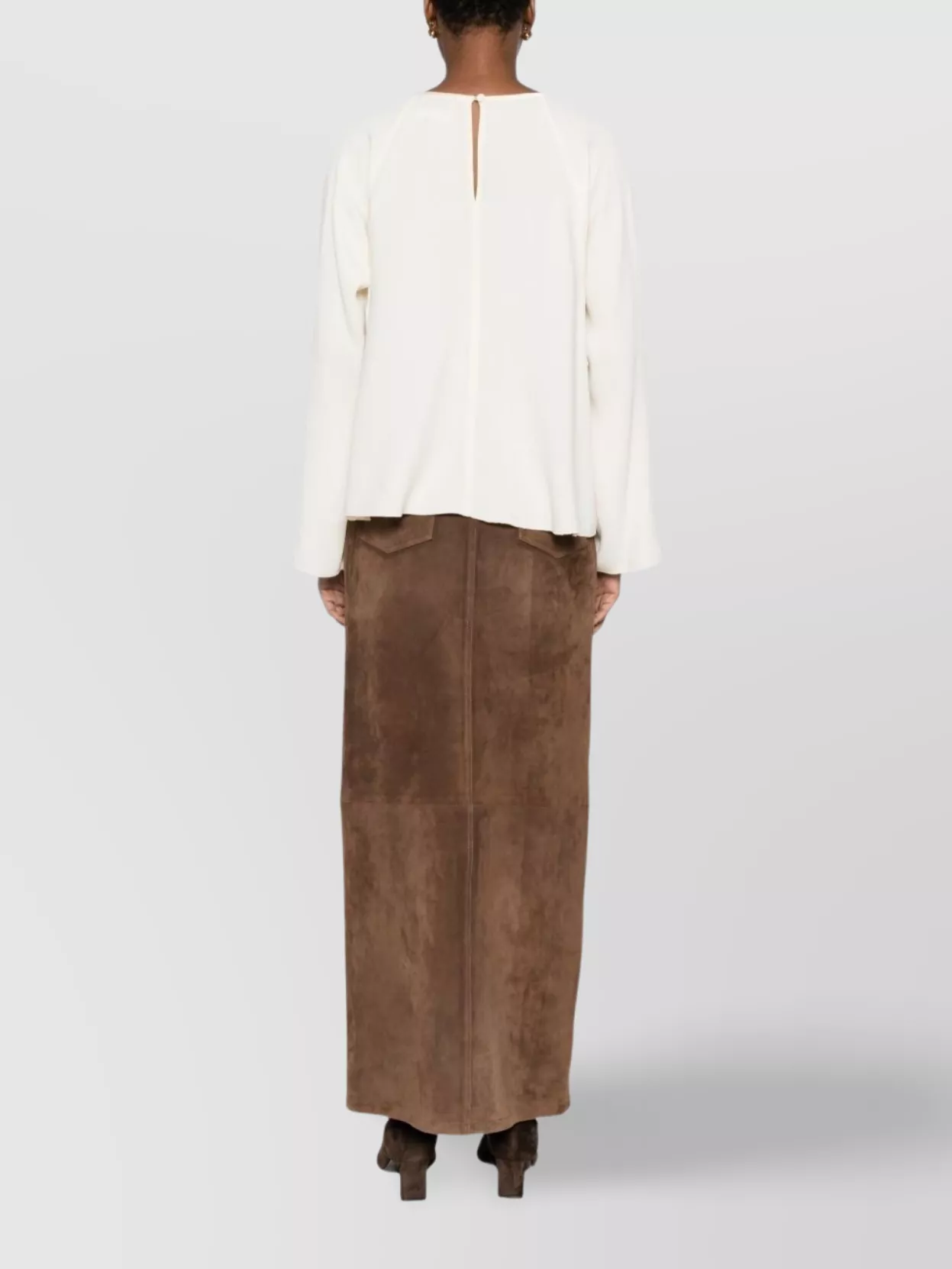 Forte Forte Relaxed Fit Long Sleeve Satin Top