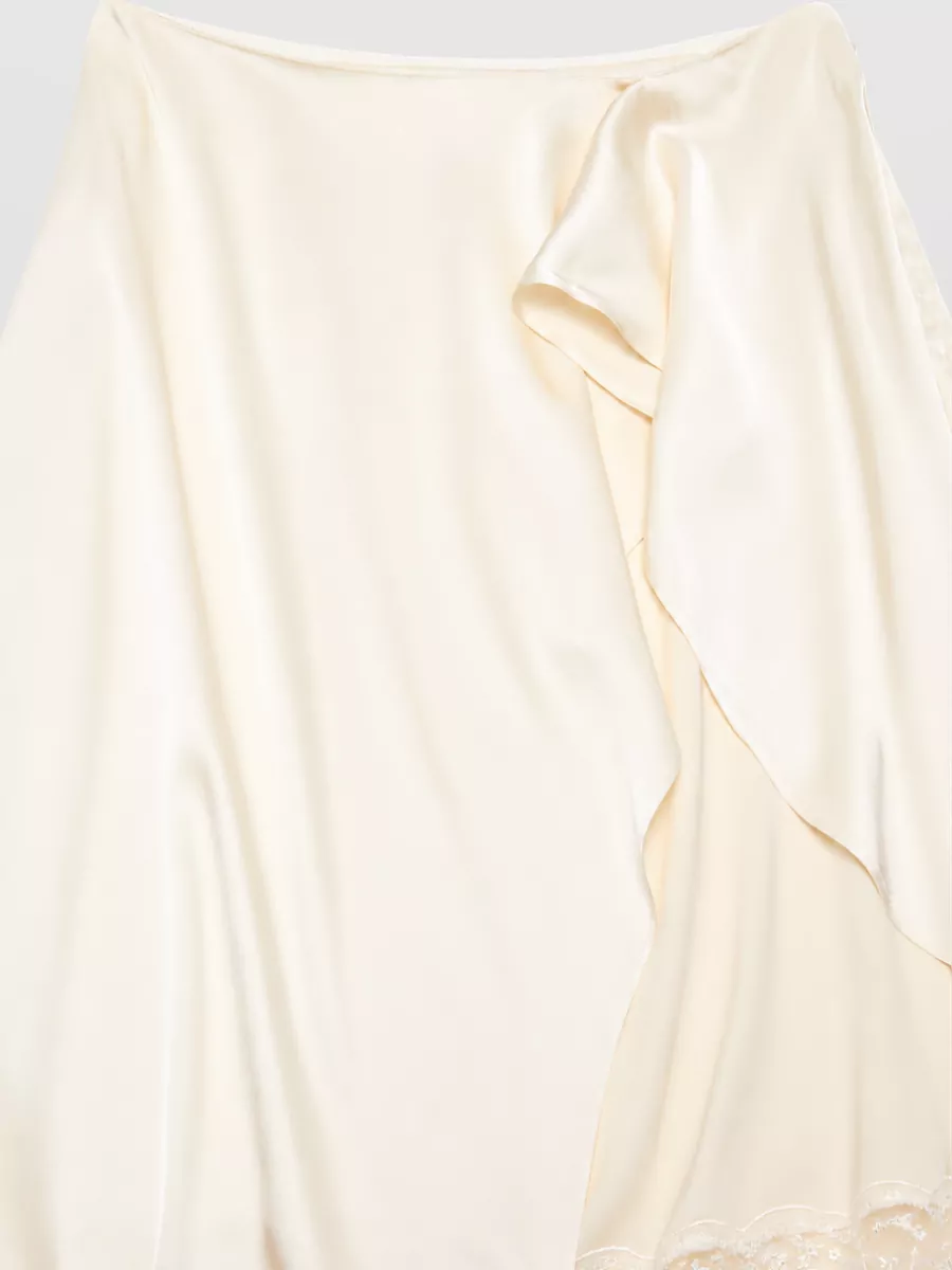 Acne Studios Satin Draped Asymmetric Midi Skirt