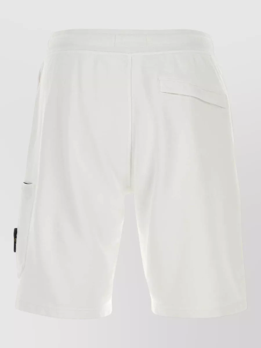 Stone Island Cotton Bermuda Shorts Back And Side Pockets