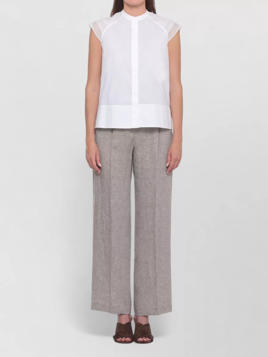 Peserico Cotton Sleeveless Crewneck Blouse