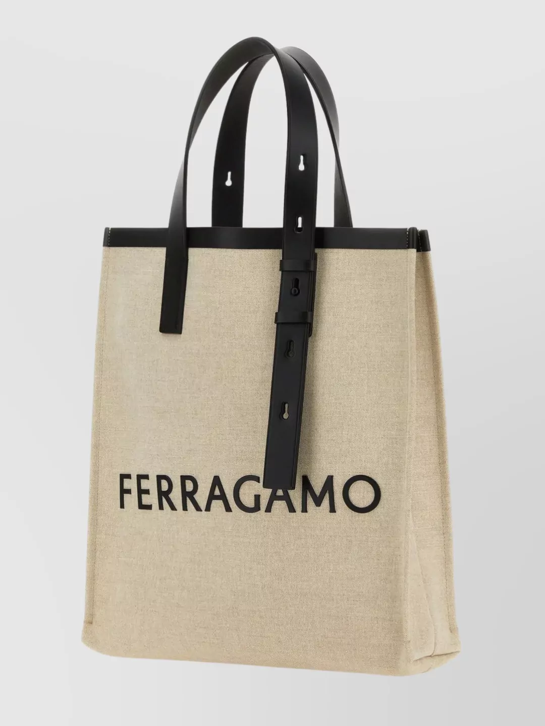 Ferragamo Canvas Shopping Bag Adjustable Strap