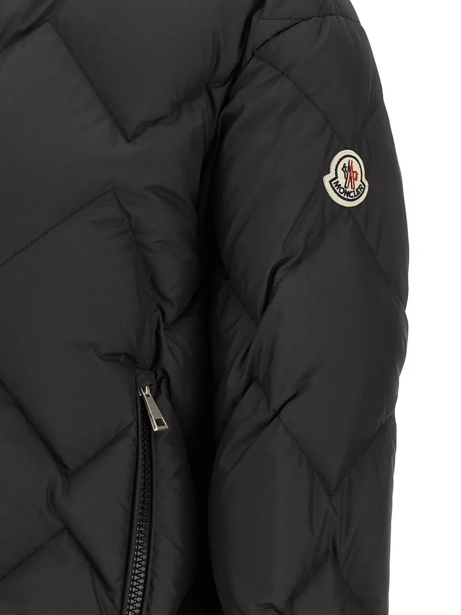 Moncler Down Quilted Cropped Hooded Jacket
