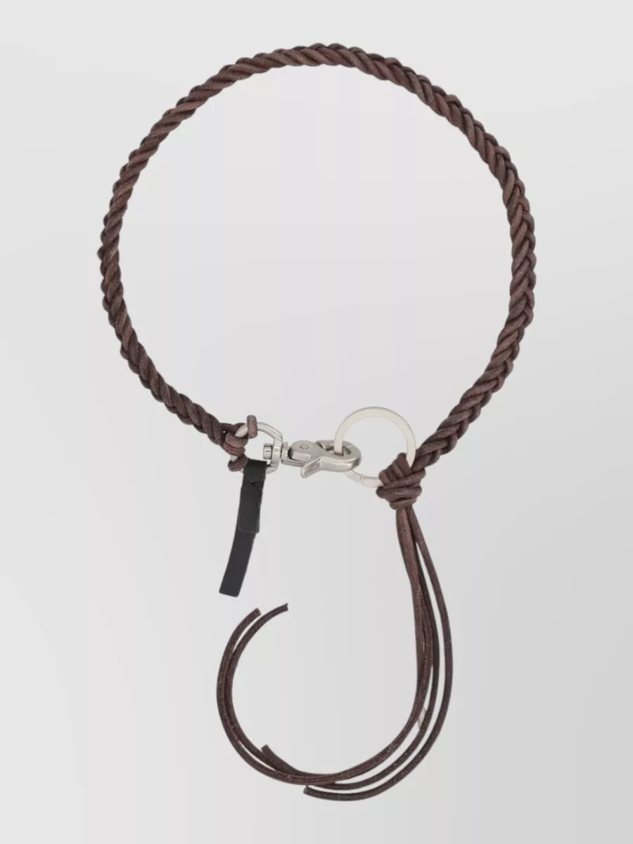 Our Legacy leather braided necklace