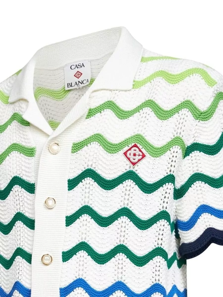 Casablanca Crochet Polo Shirt