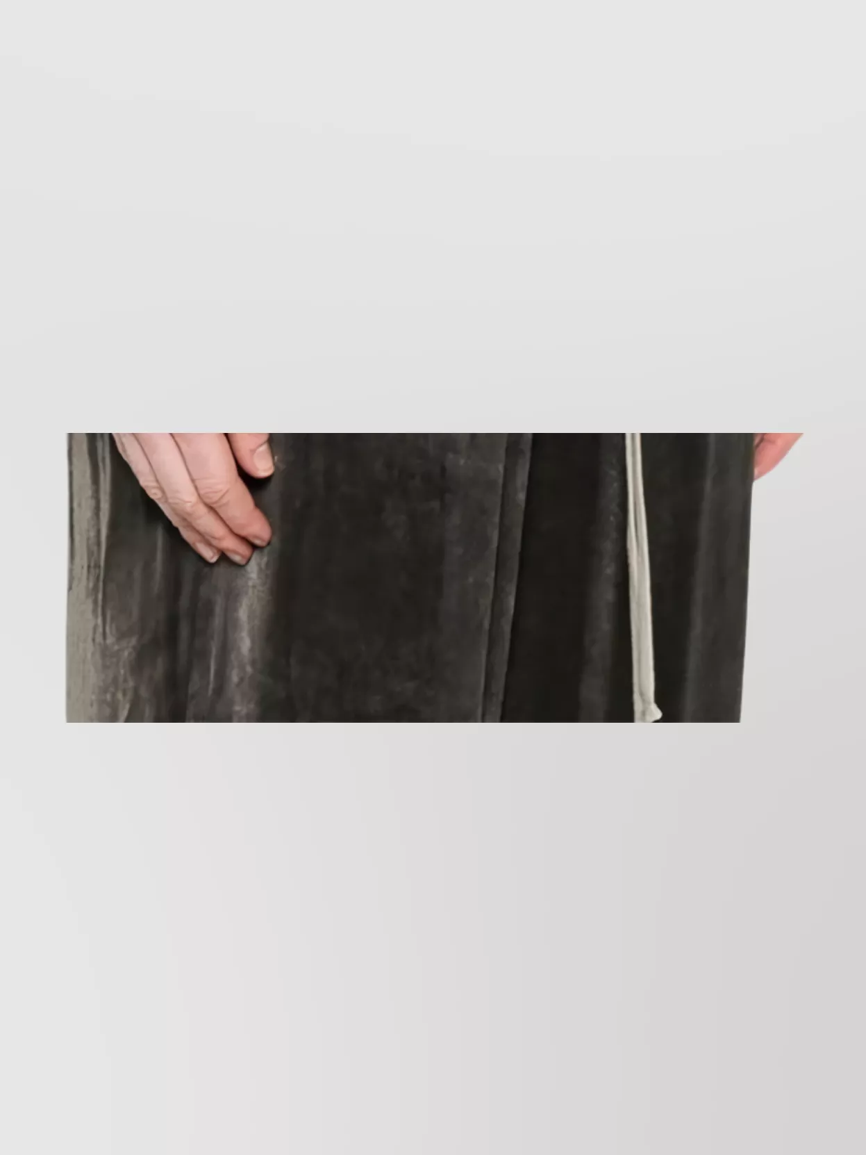 Rick Owens Long Sleeve Cropped Ribbed Knit Top