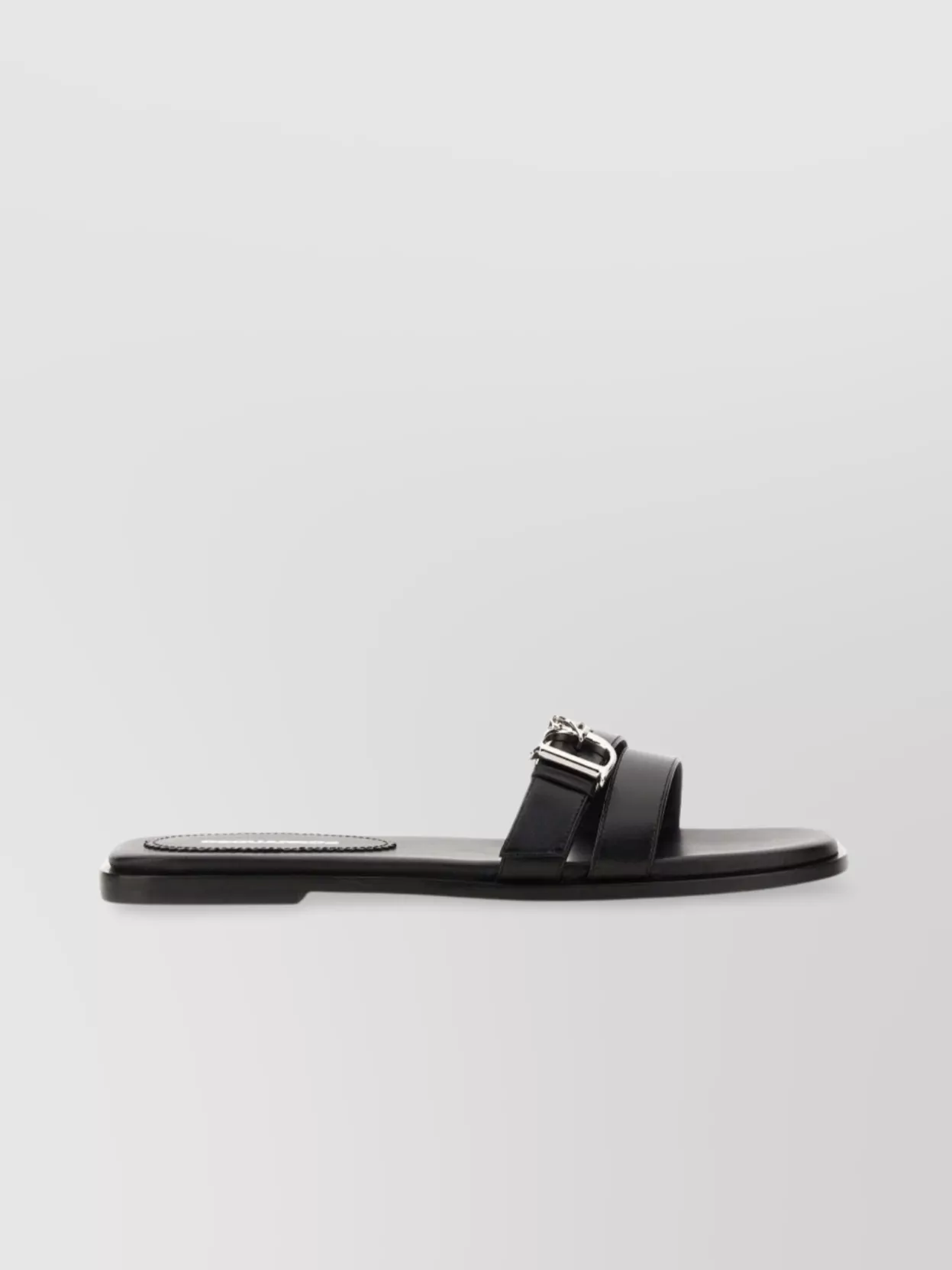 DSQUARED2 FLAT LEATHER SOLE OPEN TOE SANDAL
