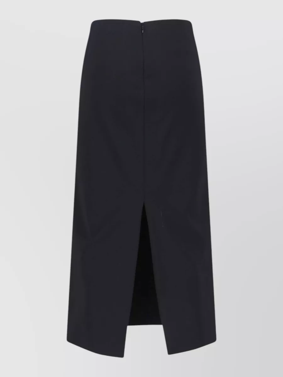 Jil Sander Black Midi Straight Skirt