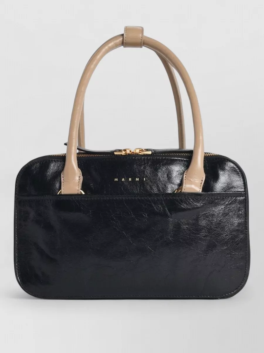 Marni small calfskin leather shoulder bag
