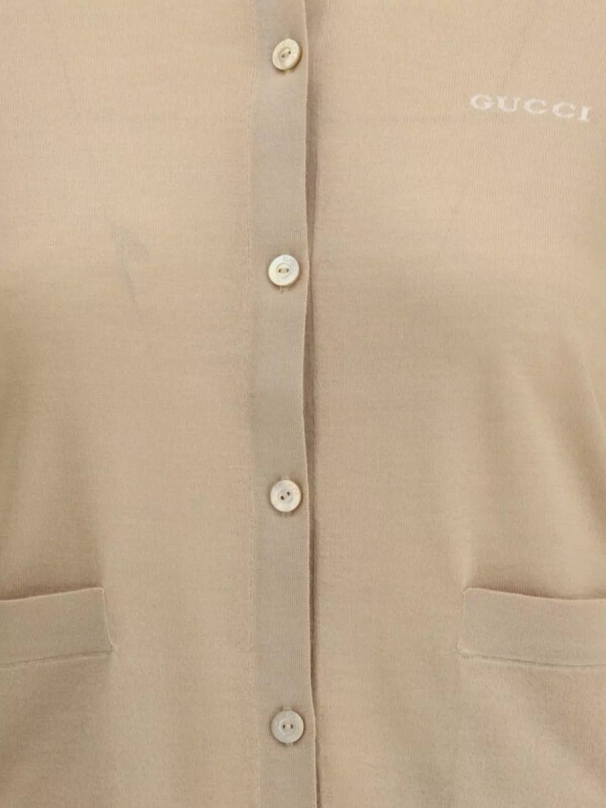 Gucci Luxe Ribbed Cashmere Cardigan Pockets