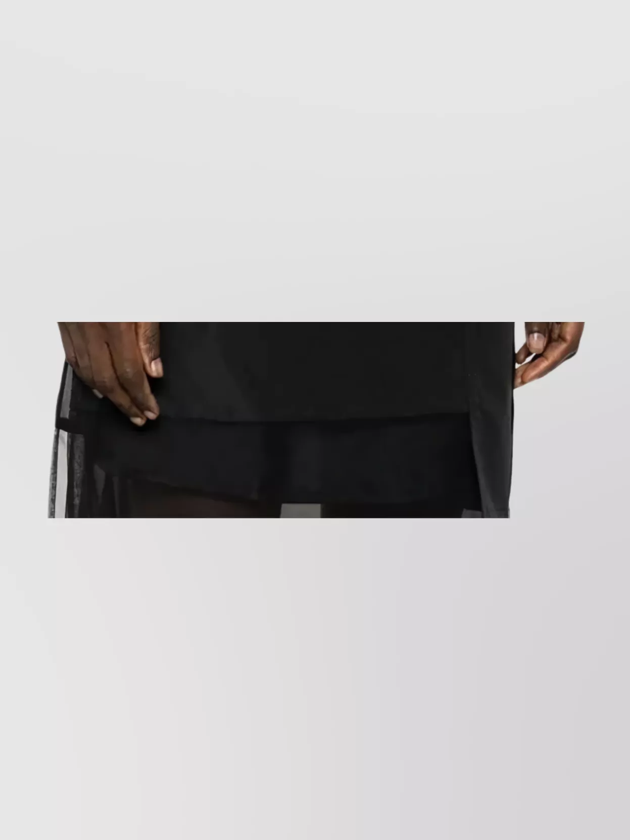 Sacai Sheer Sleeveless Shirt Asymmetric Hem
