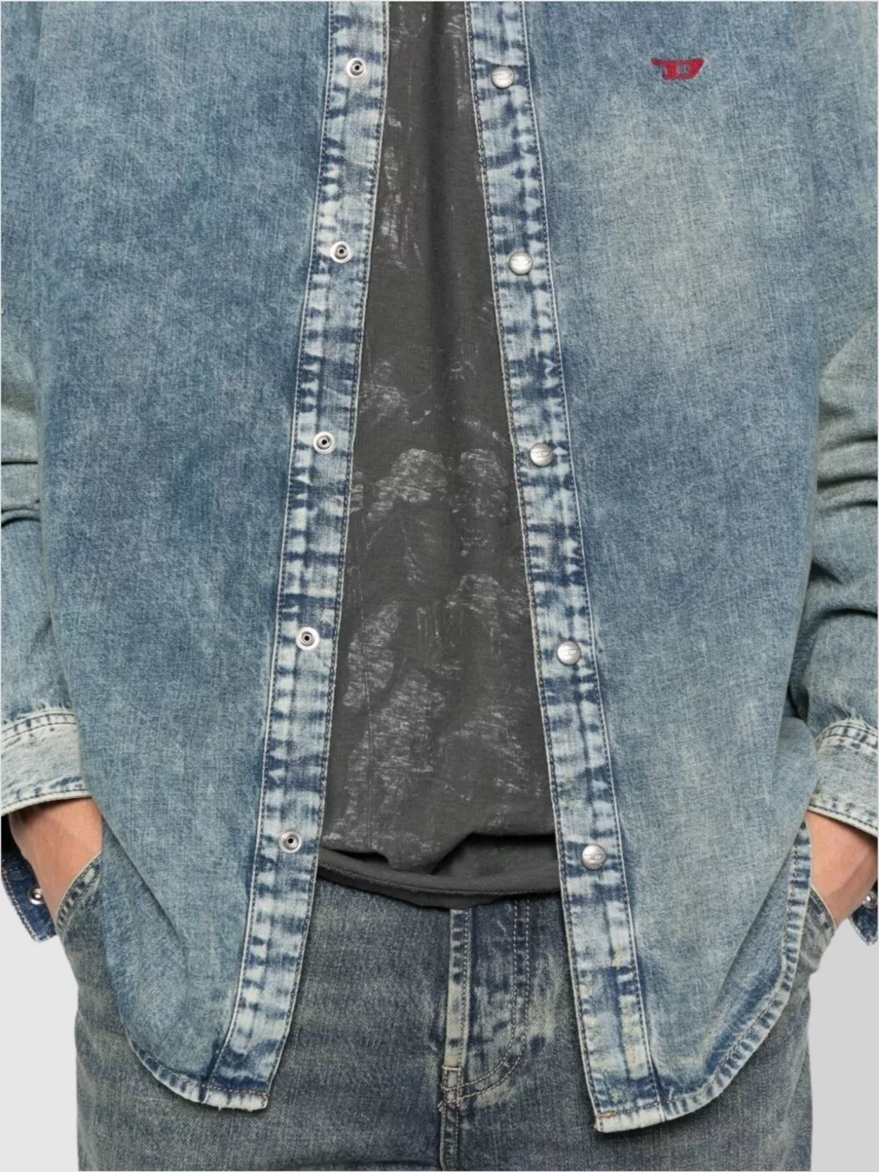 Diesel Shirt Casual Button-Down Collar