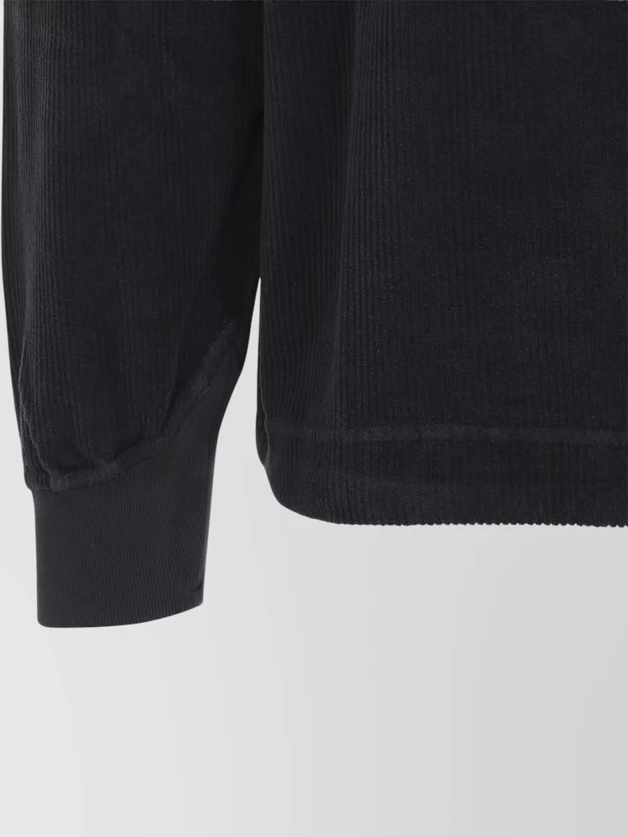 Stone Island Ribbed Cotton Crewneck Sweatshirt