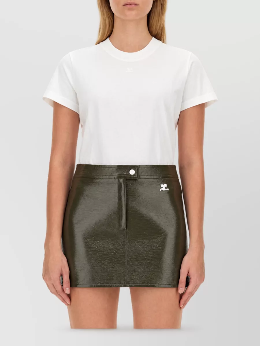 Courrèges Cotton High-Rise Mini Skirt