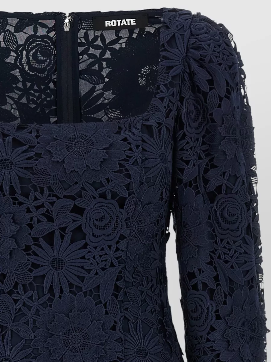 Rotate Birger Christensen Floral Lace Long-Sleeve Mini Dress