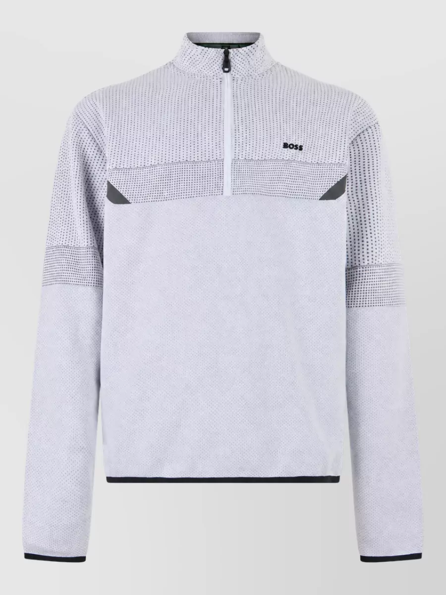 Boss High collar zip sweatshirt
