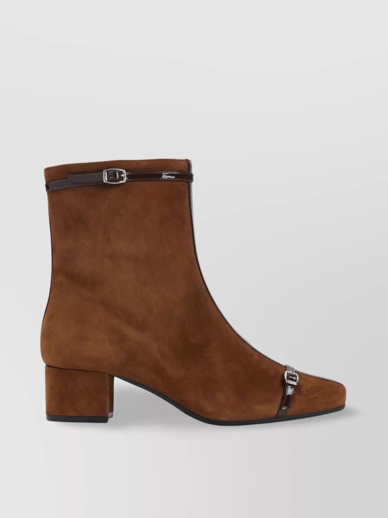 Carel Square Toe Block Heel Ankle Boots