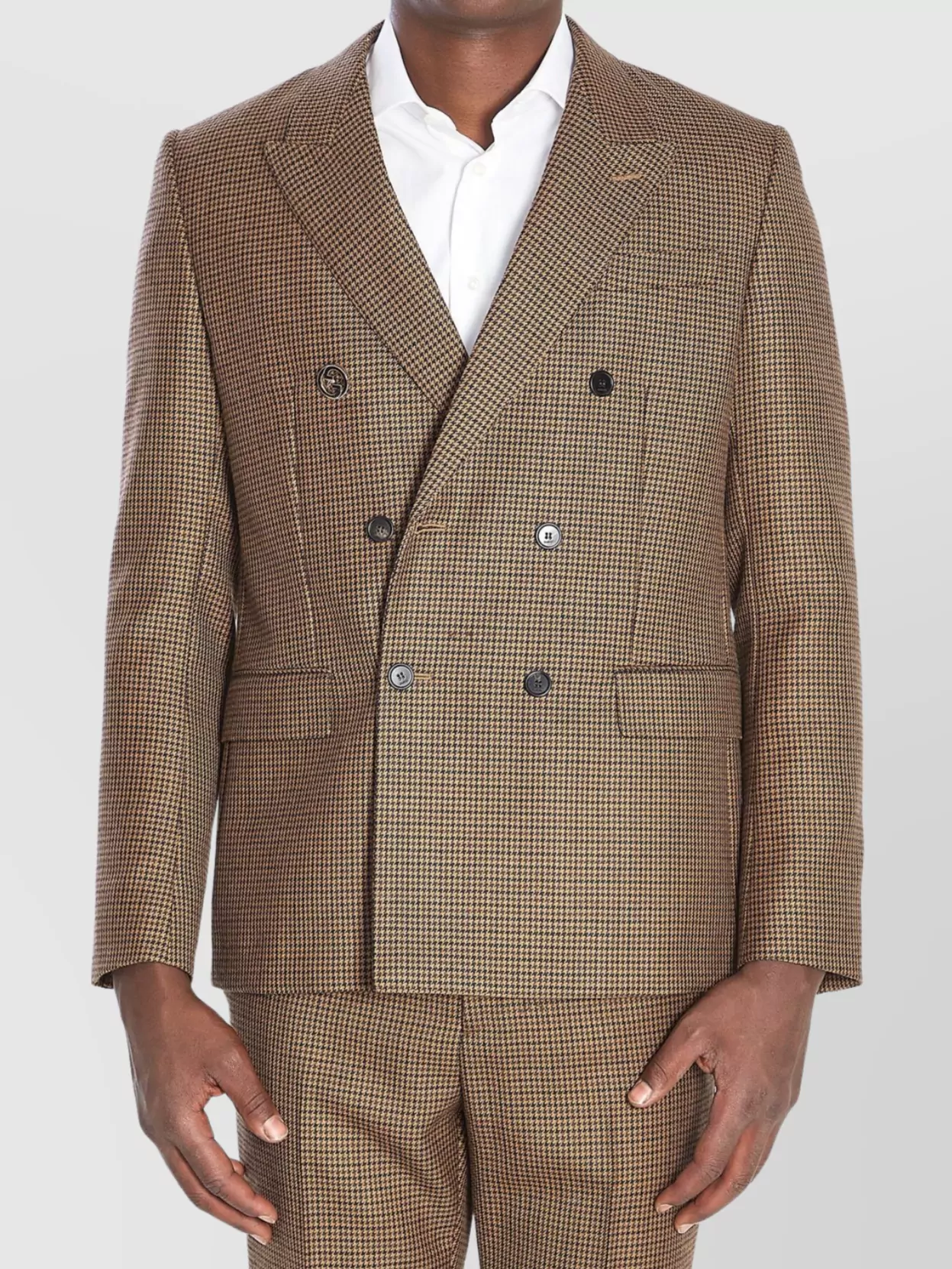 Gucci Tailored Wool Tweed Jacket With Peaked Lapels